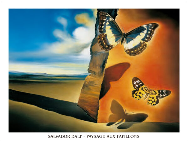 Paysage aux papillons