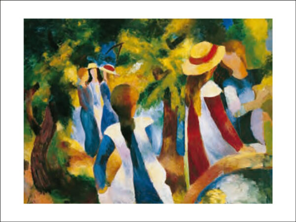 Madchen unter baumen