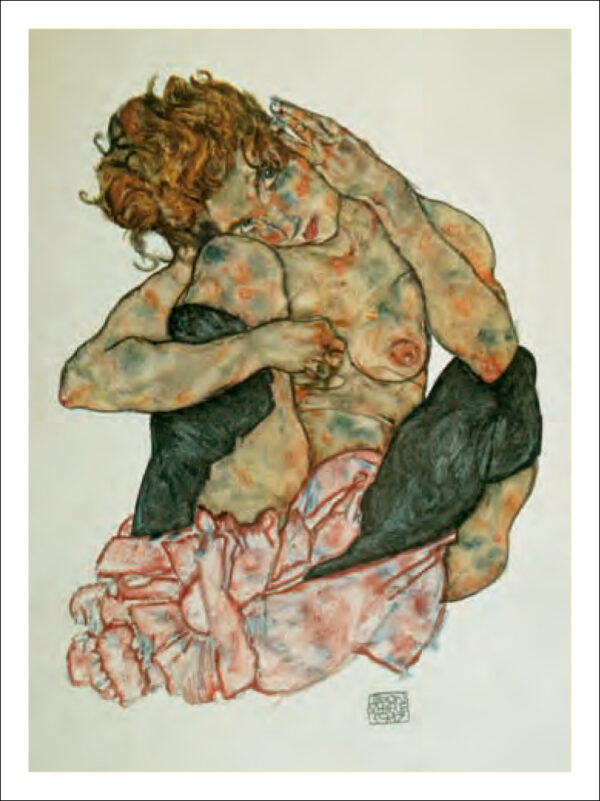 Kauernder Madchenakt