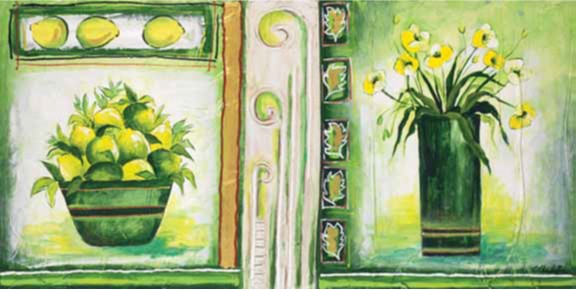 Fiori e limoni verdi