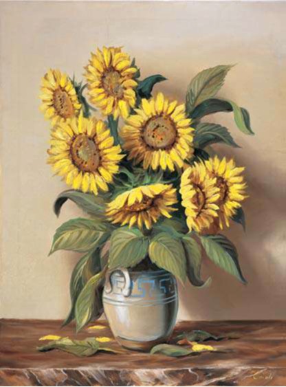 Vaso di girasoli