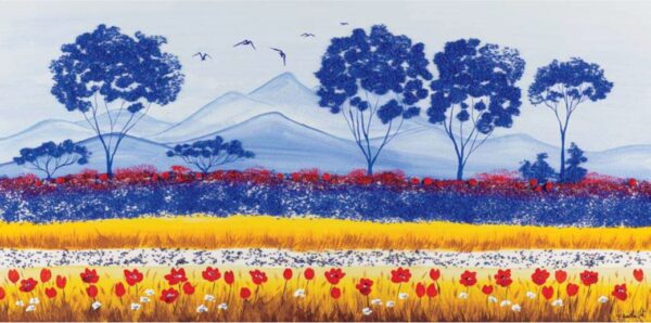 Prati blu di papaveri